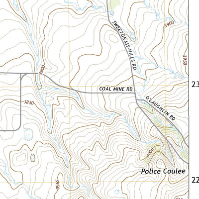 United States Geological Survey Beaupre Coulee, MT (2020, 24000-Scale) digital map