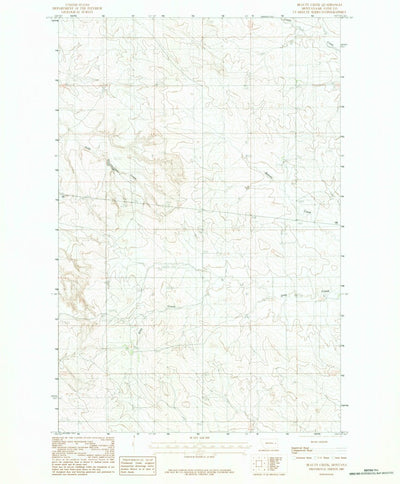 United States Geological Survey Beauty Creek, MT (1983, 24000-Scale) digital map