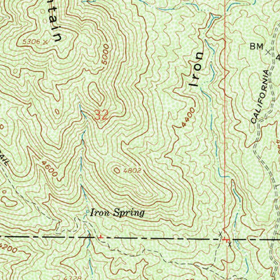 United States Geological Survey Beauty Mountain, CA (1960, 24000-Scale) digital map