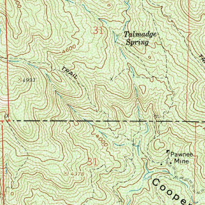 United States Geological Survey Beauty Mountain, CA (1960, 24000-Scale) digital map
