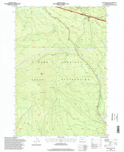 United States Geological Survey Beaver Butte, OR (1996, 24000-Scale) digital map