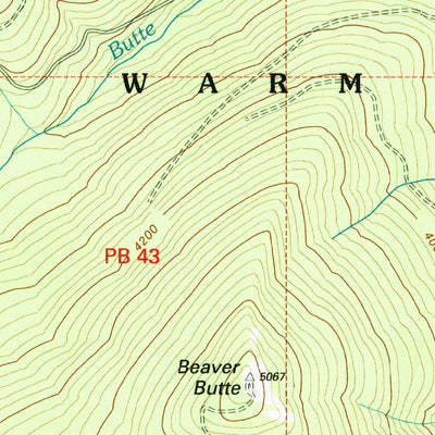 United States Geological Survey Beaver Butte, OR (1996, 24000-Scale) digital map