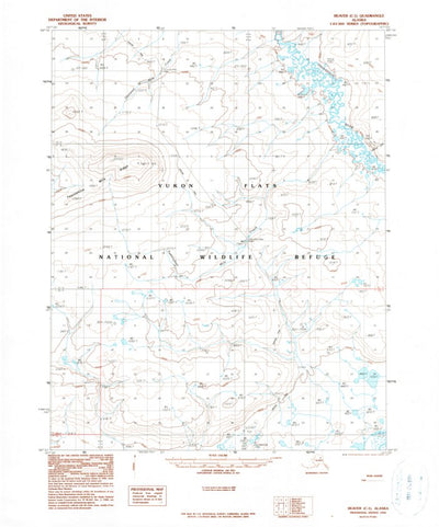United States Geological Survey Beaver C-1, AK (1990, 63360-Scale) digital map