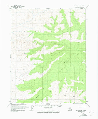 United States Geological Survey Beaver C-6, AK (1970, 63360-Scale) digital map
