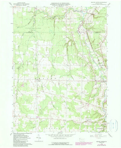 United States Geological Survey Beaver Center, PA (1959, 24000-Scale) digital map
