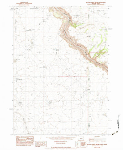 United States Geological Survey Beaver Charlie Breaks, OR-ID (1982, 24000-Scale) digital map
