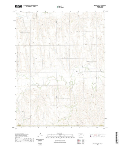 United States Geological Survey Beaver City SE, NE (2021, 24000-Scale) digital map
