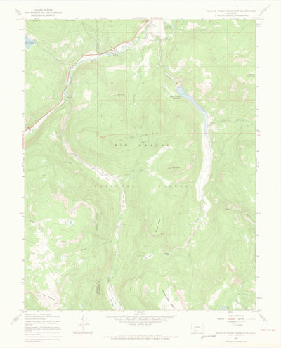 United States Geological Survey Beaver Creek Reservoir, CO (1967, 24000-Scale) digital map