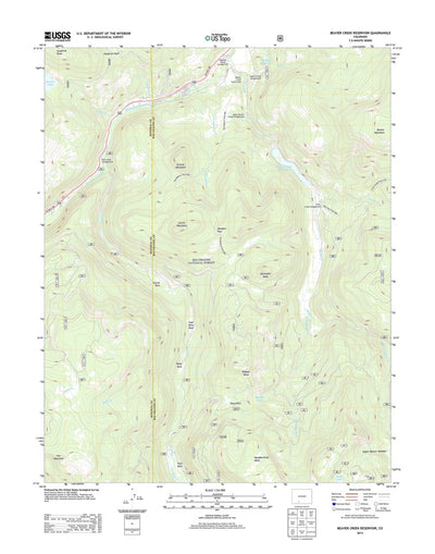 United States Geological Survey Beaver Creek Reservoir, CO (2013, 24000-Scale) digital map