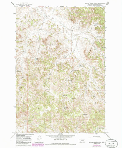 United States Geological Survey Beaver Creek School, MT (1966, 24000-Scale) digital map