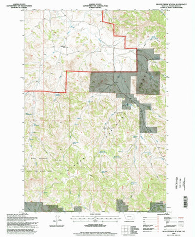 United States Geological Survey Beaver Creek School, MT (1995, 24000-Scale) digital map