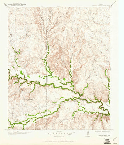 United States Geological Survey Beaver Creek, TX (1917, 24000-Scale) digital map