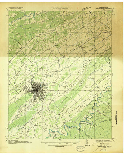 United States Geological Survey Beaver Creek, VA-TN (1935, 48000-Scale) digital map