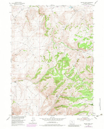 United States Geological Survey Beaver Creek, WY (1953, 24000-Scale) digital map