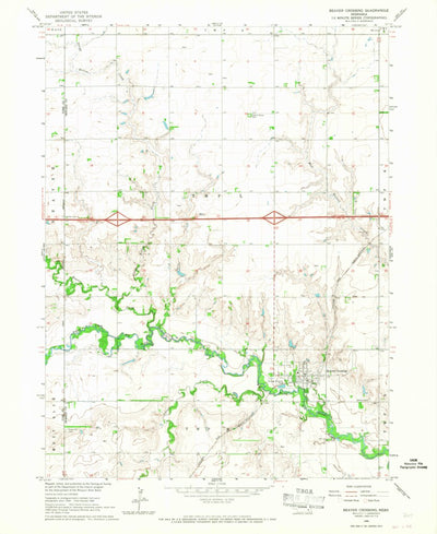 United States Geological Survey Beaver Crossing, NE (1966, 24000-Scale) digital map