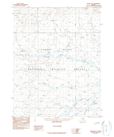 United States Geological Survey Beaver D-2, AK (1990, 63360-Scale) digital map