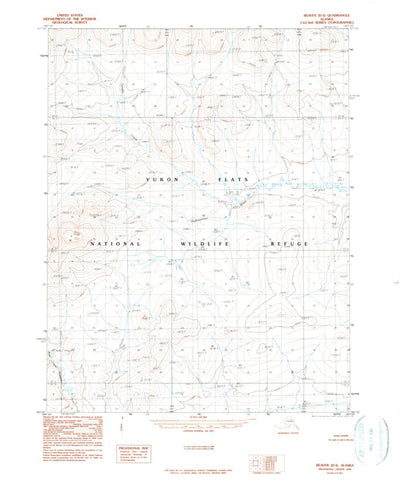 United States Geological Survey Beaver D-3, AK (1990, 63360-Scale) digital map