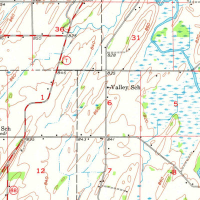 United States Geological Survey Beaver Dam, WI (1955, 62500-Scale) digital map