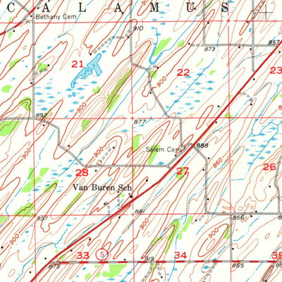 United States Geological Survey Beaver Dam, WI (1955, 62500-Scale) digital map