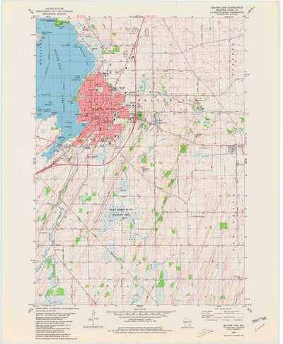 United States Geological Survey Beaver Dam, WI (1980, 24000-Scale) digital map
