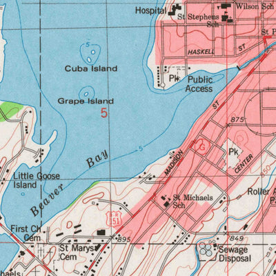 United States Geological Survey Beaver Dam, WI (1980, 24000-Scale) digital map