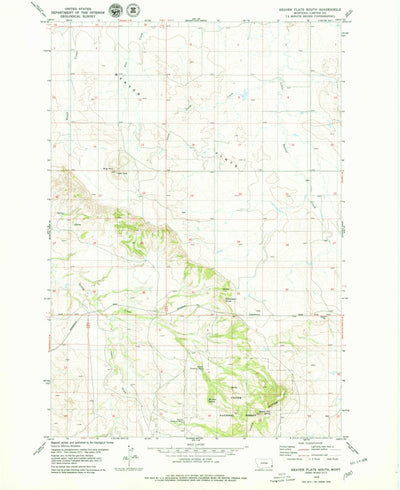 United States Geological Survey Beaver Flats South, MT (1979, 24000-Scale) digital map