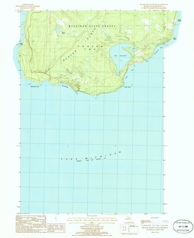 United States Geological Survey Beaver Island South, MI (1986, 24000-Scale) digital map