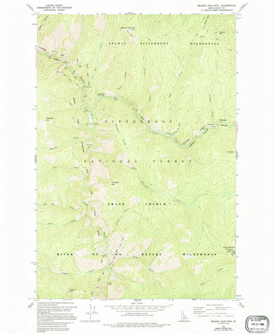 United States Geological Survey Beaver Jack Mountain, ID (1962, 24000-Scale) digital map