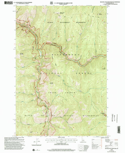 United States Geological Survey Beaver Jack Mountain, ID (1998, 24000-Scale) digital map