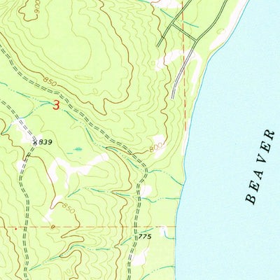 United States Geological Survey Beaver Lake, MI (1972, 24000-Scale) digital map