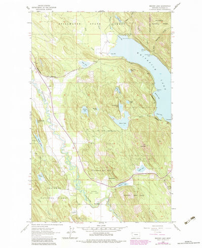 United States Geological Survey Beaver Lake, MT (1962, 24000-Scale) digital map