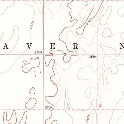 United States Geological Survey Beaver NW, OK-KS (1973, 24000-Scale) digital map