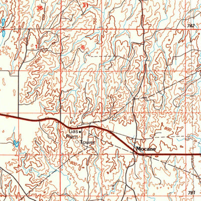 United States Geological Survey Beaver, OK-KS-TX (1986, 100000-Scale) digital map