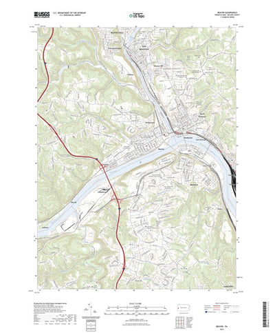 United States Geological Survey Beaver, PA (2023, 24000-Scale) digital map