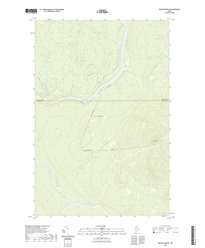 United States Geological Survey Beaver Pond SE, ME (2021, 24000-Scale) digital map