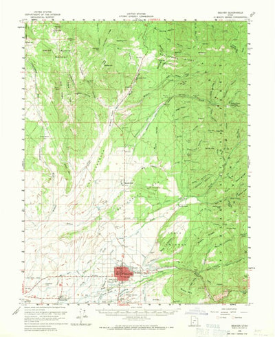 United States Geological Survey Beaver, UT (1958, 62500-Scale) digital map
