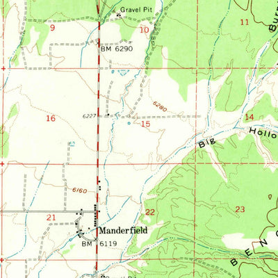 United States Geological Survey Beaver, UT (1958, 62500-Scale) digital map