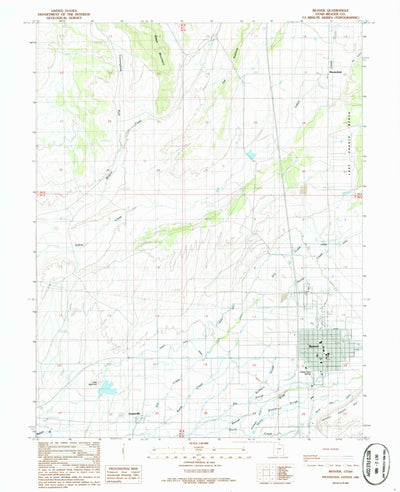 United States Geological Survey Beaver, UT (1986, 24000-Scale) digital map