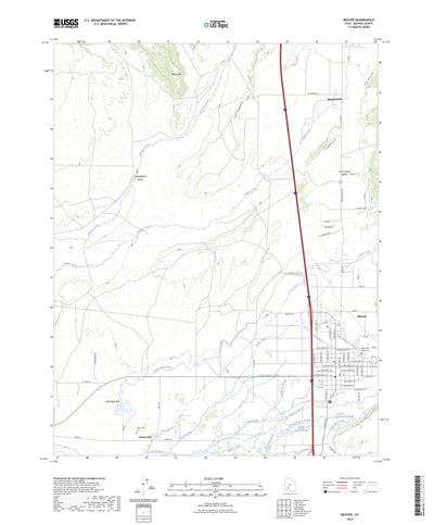 United States Geological Survey Beaver, UT (2023, 24000-Scale) digital map
