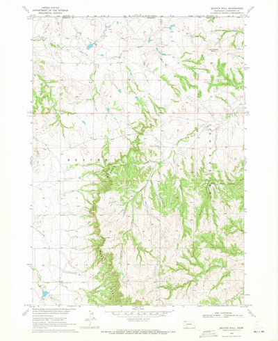 United States Geological Survey Beaver Wall, NE-SD (1969, 24000-Scale) digital map