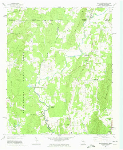 United States Geological Survey Beaverdale, GA-TN (1972, 24000-Scale) digital map