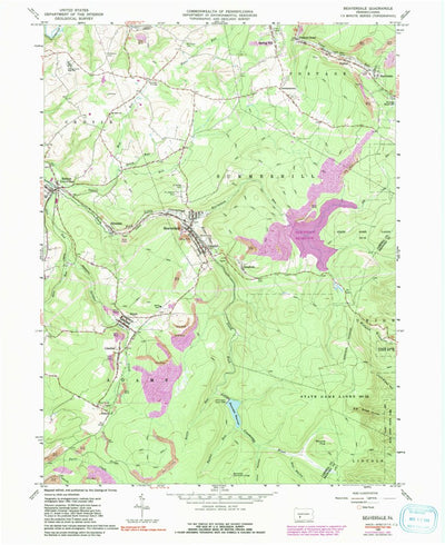 United States Geological Survey Beaverdale, PA (1963, 24000-Scale) digital map