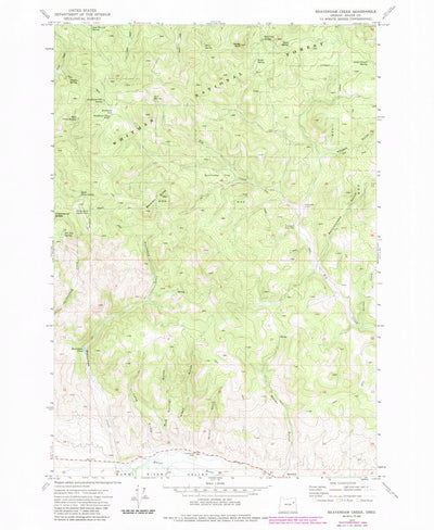 United States Geological Survey Beaverdam Creek, OR (1972, 24000-Scale) digital map