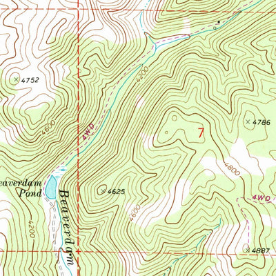 United States Geological Survey Beaverdam Creek, OR (1972, 24000-Scale) digital map