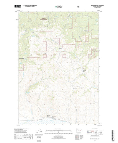 United States Geological Survey Beaverdam Creek, OR (2020, 24000-Scale) digital map