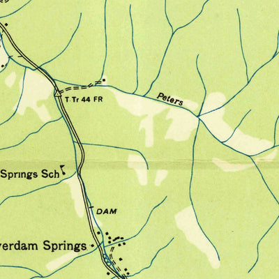 United States Geological Survey Beaverdam Springs, TN (1936, 24000-Scale) digital map