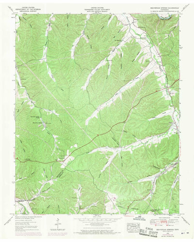 United States Geological Survey Beaverdam Springs, TN (1952, 24000-Scale) digital map