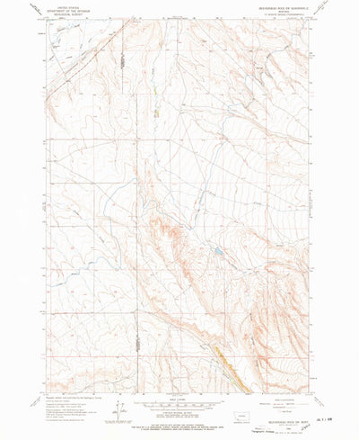 United States Geological Survey Beaverhead Rock SW, MT (1962, 24000-Scale) digital map
