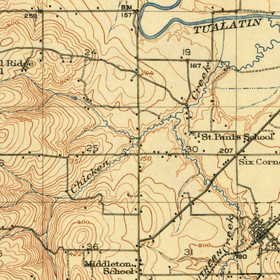 United States Geological Survey Beaverton, OR (1916, 62500-Scale) digital map