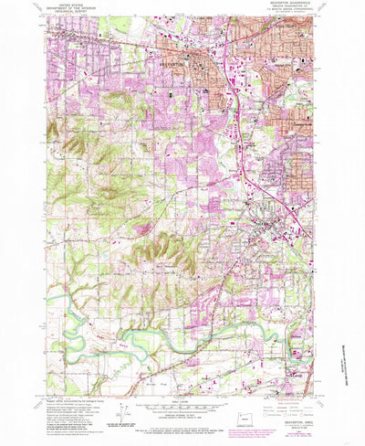 United States Geological Survey Beaverton, OR (1961, 24000-Scale) digital map